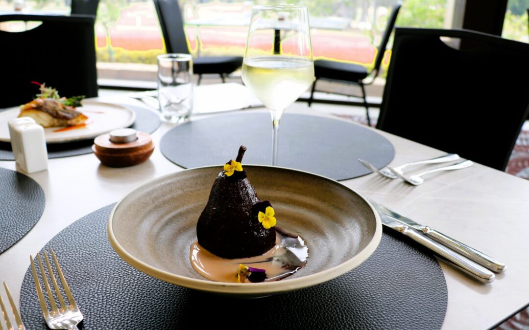 Recipe: Poached Pear with Crème Anglaise